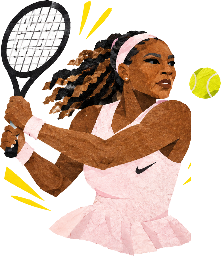 Illustration of a tennis player